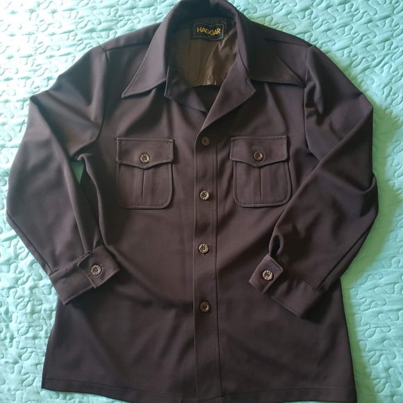 1970s brown Haggar Leisure Jacket, medium. Like new condition. - Picture 1 of 3